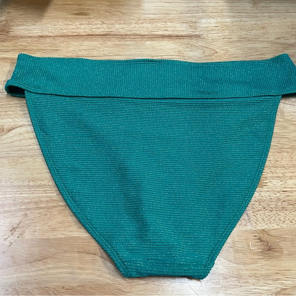 1183 - NWOT's Old Navy Spearmint Green & Gold Metallic High Waisted Bikini (2X) - Picture 5 of 9